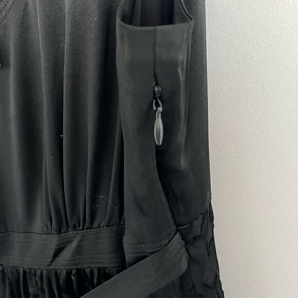 NWT Gorgeous silk Mimi Maternity dress with flocked velour skirt - Picture 4 of 5